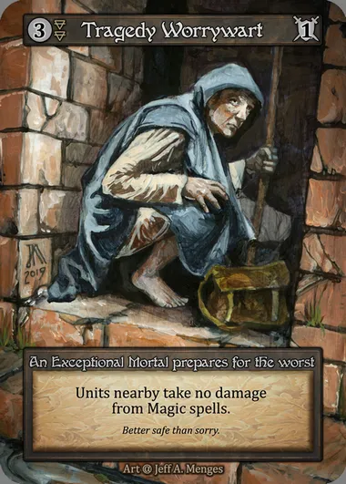 Tragedy Worrywart, Sorcery card ALP 171 — Alpha set