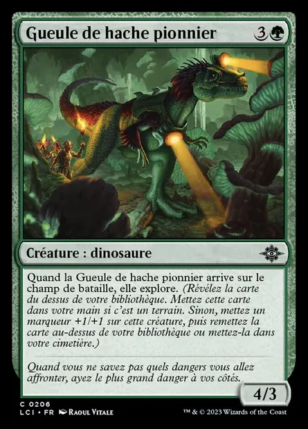 Gueule de hache pionnier, carte Magic LCI 206 — extension The Lost Caverns of Ixalan