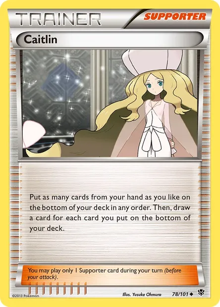 Caitlin, Pokémon card PLB 78 — Plasma Blast set