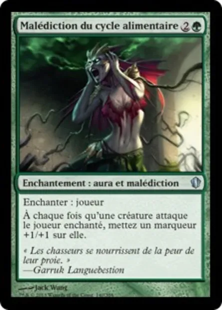 Malédiction du cycle alimentaire, carte Magic C13 140 — extension Commander 2013