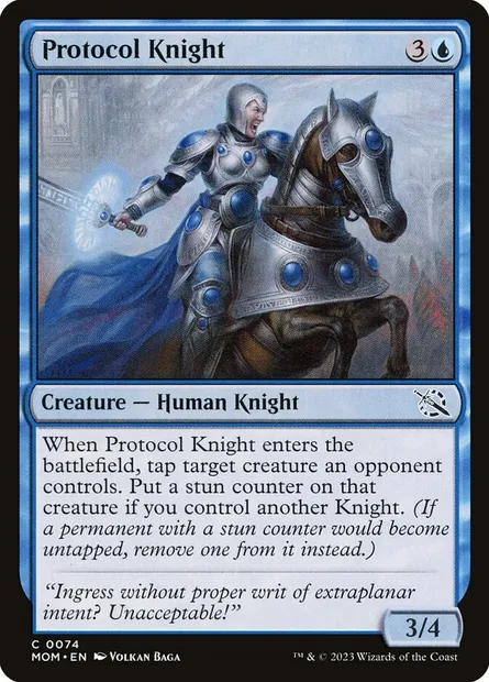 Protocol Knight, Magic card MOM 74 — March of the Machine set