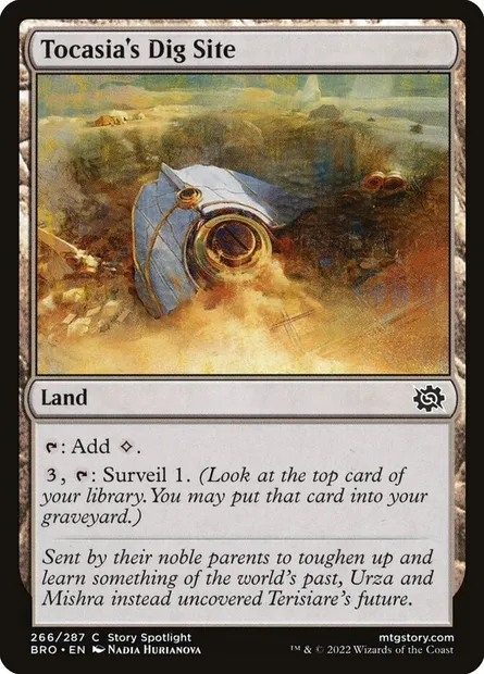 Tocasia's Dig Site, Magic card BRO 266 — The Brothers' War set