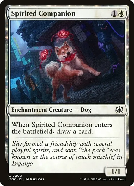 Spirited Companion, Magic card MOC 208 — March of the Machine Commander set
