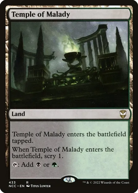 Temple of Malady, Magic card NCC 433 — New Capenna Commander set