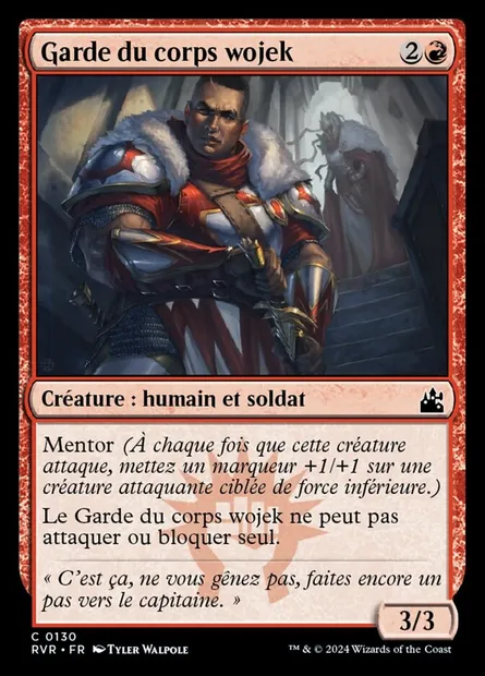Garde du corps wojek, carte Magic RVR 130 — extension Ravnica Remastered
