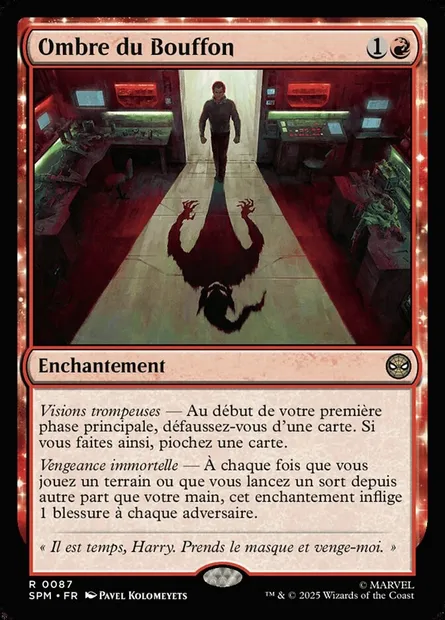 Ombre du Bouffon, carte Magic SPM 87 — extension Marvel's Spider-Man