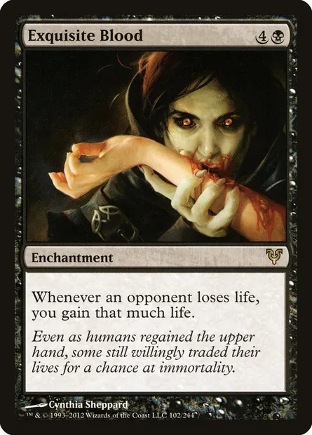 Exquisite Blood, Magic card AVR 102 — Avacyn Restored set