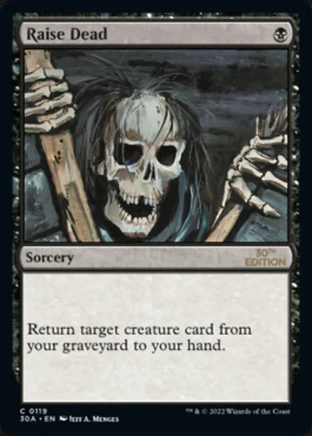 Raise Dead, Magic card 30A 119 — 30th Anniversary Edition set