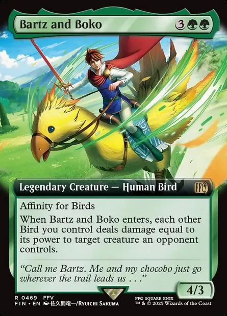 Bartz and Boko, Magic card FIN 469 — Final Fantasy set