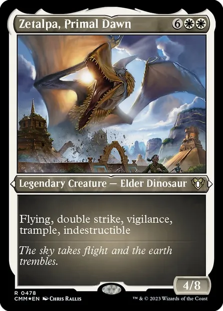Zetalpa, Primal Dawn, Magic card CMM 478 — Commander Masters set
