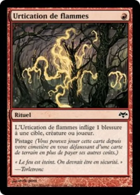 Urtication de flammes, carte Magic EVE 53 — extension Coucheciel