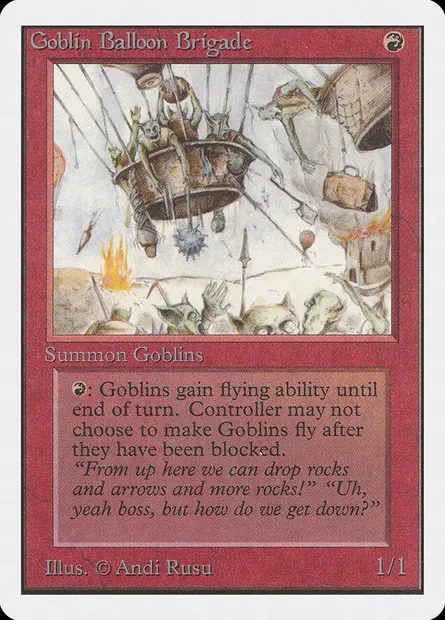 Goblin Balloon Brigade, Magic card 2ED 154 — Unlimited Edition set