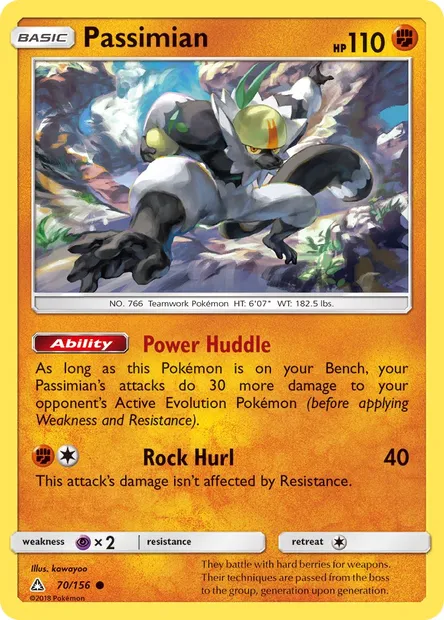 Passimian, Pokémon card UPR 70 — Ultra Prism set
