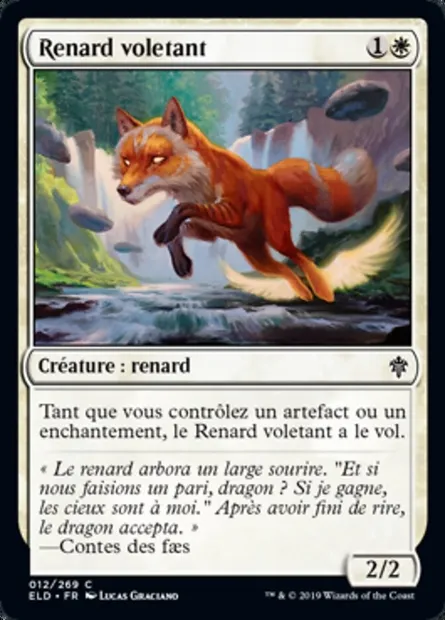 Renard voletant, carte Magic ELD 12 — extension Throne of Eldraine