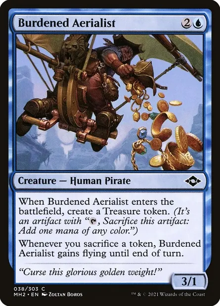 Burdened Aerialist, Magic card MH2 38 — Modern Horizons 2 set