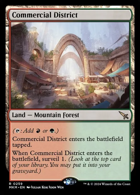 Quartier commercial, carte Magic PMKM 259p — extension Murders at Karlov Manor Promos