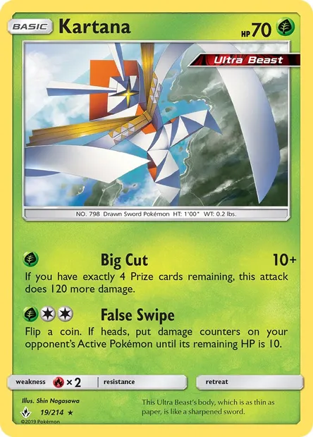 Kartana, Pokémon card UNB 19 — Unbroken Bonds set