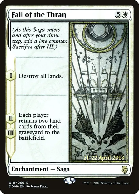 Fall of the Thran, Magic card PDOM 18s — Dominaria Promos set