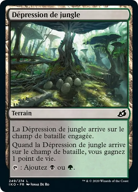 Dépression de jungle, carte Magic IKO 249 — extension Ikoria: Lair of Behemoths