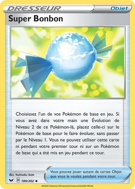 Super Bonbon, carte Pokémon SSH 180 — extension Épée et Bouclier
