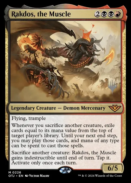Rakdos, the Muscle, Magic card POTJ 226p — Outlaws of Thunder Junction Promos set