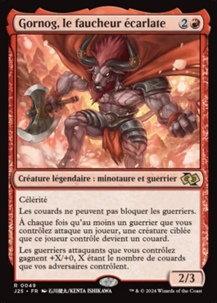 Gornog, le faucheur écarlate, carte Magic J25 49 — extension Foundations Jumpstart