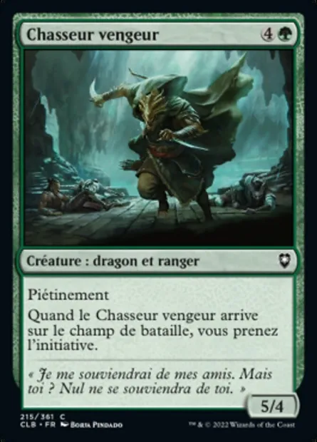 Chasseur vengeur, carte Magic CLB 215 — extension Commander Légendes : la bataille de la Porte de Baldur