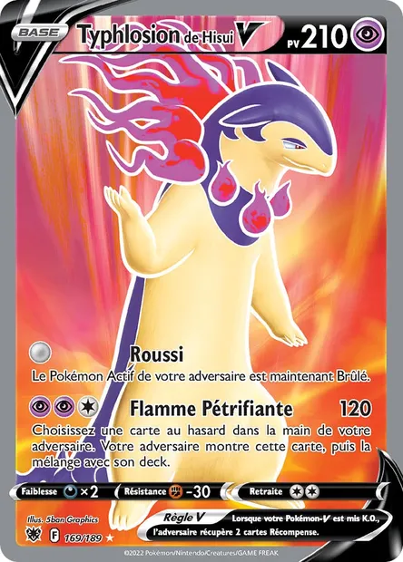 Typhlosion de Hisui V, carte Pokémon ASR 169 — extension Astres Radieux