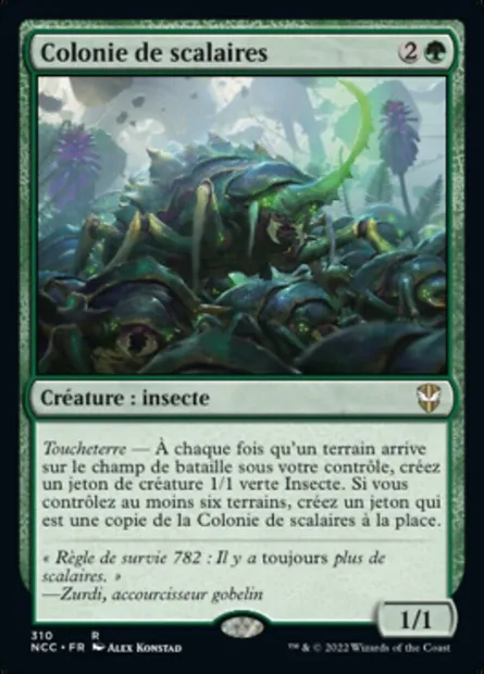 Colonie de scalaires, carte Magic NCC 310 — extension New Capenna Commander