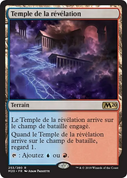 Temple de la révélation, carte Magic M20 253 — extension Core Set 2020
