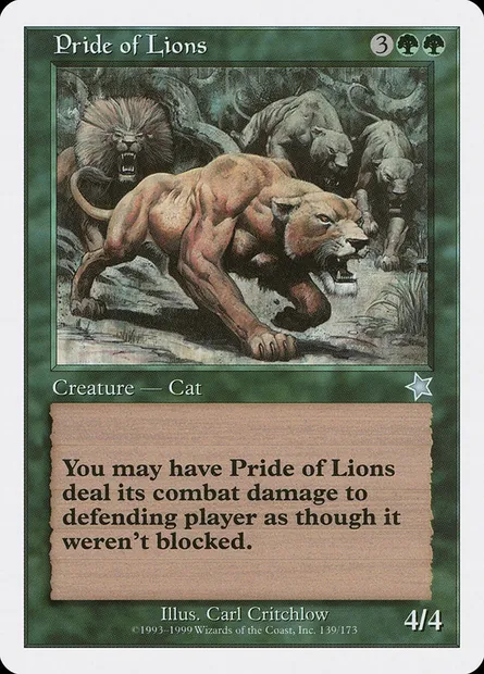 Bande de lions, carte Magic S99 139 — extension Starter 1999