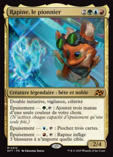 Rapine, le pionnier, carte Magic DFT 212 — extension Aetherdrift