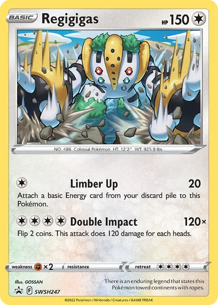 Regigigas, Pokémon card SWSH 247 — SWSH Black Star Promos set