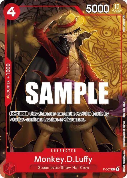 Monkey D. Luffy, carte One Piece P-007 — extension Carte promo