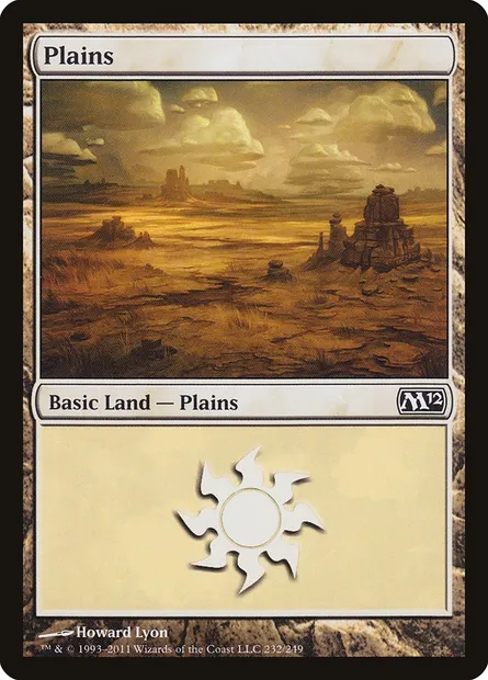 Plains, Magic card M12 232 — Magic 2012 set