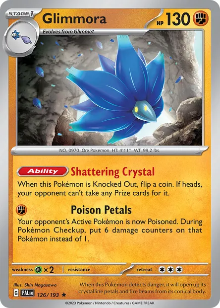Glimmora, Pokémon card PAL 126 — Paldea Evolved set