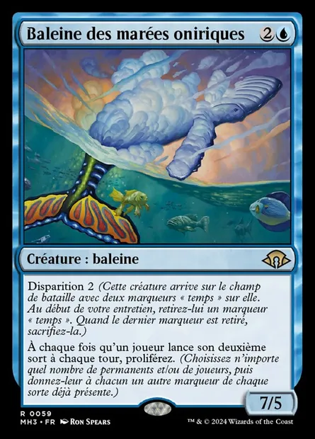 Baleine des marées oniriques, carte Magic MH3 59 — extension Modern Horizons 3