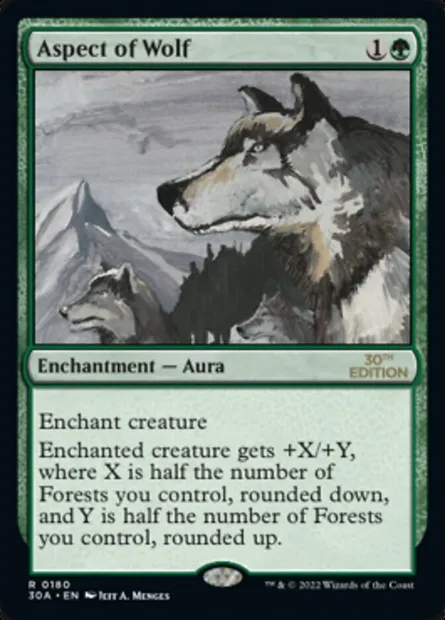 Aspect du loup, carte Magic 30A 180 — extension 30th Anniversary Edition