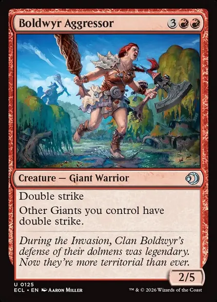 Boldwyr Aggressor, Magic card ECL 125 — Lorwyn Eclipsed set