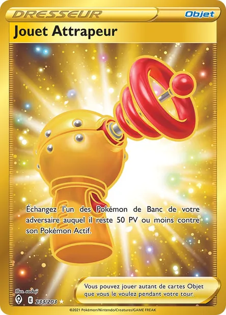Jouet Attrapeur, carte Pokémon EVS 233 — extension Évolution Céleste