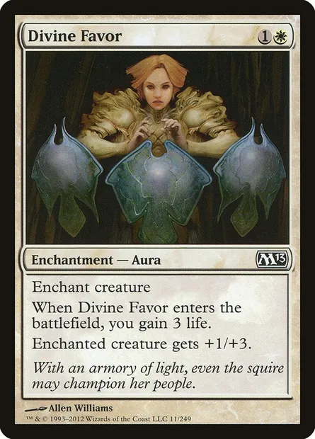Divine Favor, Magic card M13 11 — Magic 2013 set