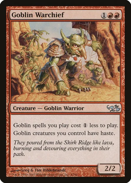 Goblin Warchief, Magic card DD1 42 — Duel Decks: Elves vs. Goblins set