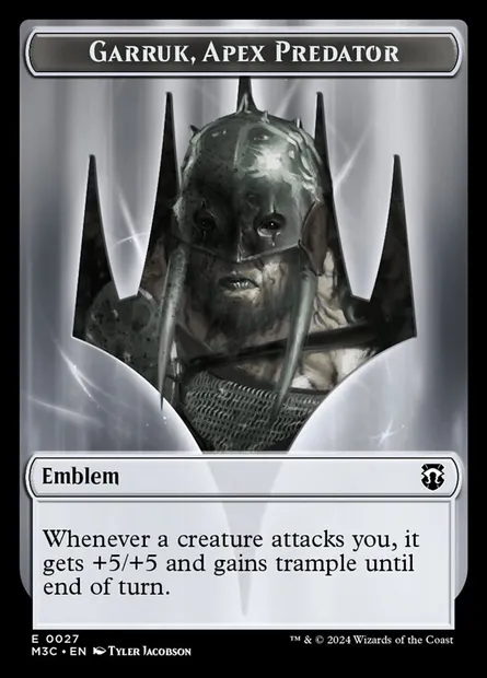 Garruk, Apex Predator Emblem, Magic card TM3C 27 — Modern Horizons 3 Commander Tokens set