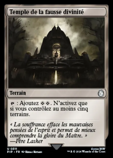 Temple de la fausse divinité, carte Magic PIP 311 — extension Fallout