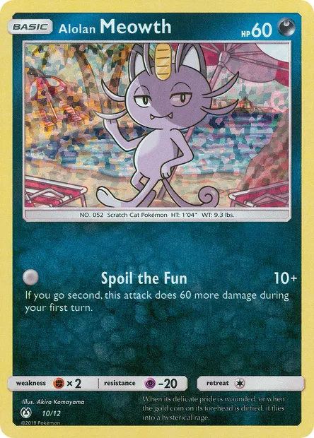 Alolan Meowth, Pokémon card MCD19 10 — McDonald's Collection 2019 set