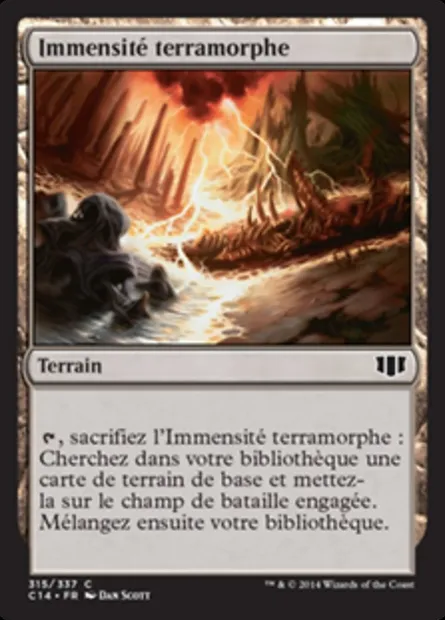 Immensité terramorphe, carte Magic C14 315 — extension Commander 2014