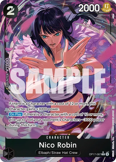 Nico Robin, One Piece card OP17-087 — THE WORLD’S STRONGEST WARRIORS set