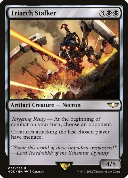 Triarch Stalker, Magic card 40K 67 — Warhammer 40,000 Commander set