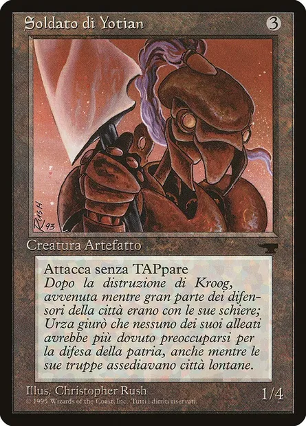 Soldat yotien, carte Magic RIN 150 — extension Rinascimento