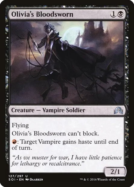 Olivia's Bloodsworn, Magic card SOI 127 — Shadows over Innistrad set
